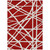 8' X 10' Red And Ivory Geometric Washable Indoor Outdoor Area Rug 8' X 10' Red And Ivory Geometric Washable Indoor Outdoor Area Rug
