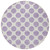 8' Lavender And Ivory Round Polka Dot Washable Indoor Outdoor Area Rug 8' Lavender And Ivory Round Polka Dot Washable Indoor Outdoor Area Rug