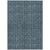 9' X 12' Blue Denim Blue And Mint Green Striped Washable Indoor Outdoor Area Rug
