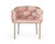 Pink and Brass Upholstered Fabric Dining Arm Chair Pink and Brass Upholstered Fabric Dining Arm Chair