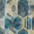 9' X 12' Teal Blue Gold And Silver Geometric Washable Indoor Outdoor Area Rug 9' X 12' Teal Blue Gold And Silver Geometric Washable Indoor Outdoor Area Rug