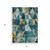 3' X 5' Teal Blue And Gold Geometric Washable Indoor Outdoor Area Rug
