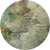 8' Beige Teal And Olive Green Abstract Washable Round Rug With UV Protection 8' Beige Teal And Olive Green Abstract Washable Round Rug With UV Protection