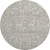 8' Taupe And Ivory Floral Washable Round Rug With UV Protection 8' Taupe And Ivory Floral Washable Round Rug With UV Protection