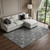 10' X 14' Gray And Silver Floral Washable Area Rug With UV Protection 10' X 14' Gray And Silver Floral Washable Area Rug With UV Protection