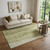 5' X 8' Olive Green And Ivory Ombre Washable Area Rug With UV Protection 5' X 8' Olive Green And Ivory Ombre Washable Area Rug With UV Protection