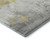 8' Gold Gray And Ivory Abstract Washable Round Rug With UV Protection 8' Gold Gray And Ivory Abstract Washable Round Rug With UV Protection