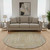 8' Tan And Beige Geometric Washable Round Rug With UV Protection 8' Tan And Beige Geometric Washable Round Rug With UV Protection