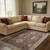 8' X 10' Burgundy And Beige Oriental Washable Area Rug With UV Protection 8' X 10' Burgundy And Beige Oriental Washable Area Rug With UV Protection