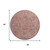 8' Salmon And Beige Oriental Washable Round Rug With UV Protection