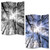 72" Black And Blue Canvas Folding Three Panel Screen Room Divider 72" Black And Blue Canvas Folding Three Panel Screen Room Divider