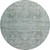8' Teal And Beige Oriental Washable Round Rug With UV Protection 8' Teal And Beige Oriental Washable Round Rug With UV Protection