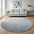 8' Blue And Gray Striped Washable Round Rug With UV Protection 8' Blue And Gray Striped Washable Round Rug With UV Protection
