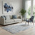 5' X 8' Blue And Ivory Abstract Washable Area Rug With UV Protection 5' X 8' Blue And Ivory Abstract Washable Area Rug With UV Protection