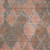 5' X 8' Copper And Gray Damask Washable Area Rug With UV Protection