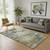 5' X 8' Gray And Beige Abstract Washable Area Rug With UV Protection 5' X 8' Gray And Beige Abstract Washable Area Rug With UV Protection