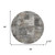 8' Pewter And Gray Abstract Washable Round Rug With UV Protection