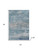 3' X 5' Sky Blue And Gray Abstract Washable Area Rug With UV Protection