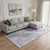 10' X 14' Lavender And Gray Abstract Washable Area Rug With UV Protection 10' X 14' Lavender And Gray Abstract Washable Area Rug With UV Protection