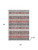 3' X 5' Burgundy And Gray Striped Washable Area Rug With UV Protection