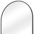 38" Black Metal Arch Framed Accent Mirror 38" Black Metal Arch Framed Accent Mirror