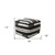 18" Black Cotton Geometric Pouf Ottoman 18" Black Cotton Geometric Pouf Ottoman
