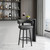 30" Gray and Black Faux Leather and Iron Low Back Bar Height Swivel Bar Chair 30" Gray and Black Faux Leather and Iron Low Back Bar Height Swivel Bar Chair