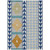 10' X 14' Navy Blue And Sky Blue Southwestern Washable Indoor Outdoor Area Rug