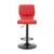 Red and Black Faux Leather And Iron Adjustable Height Swivel Bar Chair Red and Black Faux Leather And Iron Adjustable Height Swivel Bar Chair