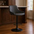 24" Gray And Black Iron Swivel Low Back Adjustable Height Bar Chair 24" Gray And Black Iron Swivel Low Back Adjustable Height Bar Chair