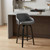 26" Gray And Black Iron Swivel Low Back Counter Height Bar Chair 26" Gray And Black Iron Swivel Low Back Counter Height Bar Chair
