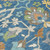 8' Blue And Brown Round Floral Washable Indoor Outdoor Area Rug 8' Blue And Brown Round Floral Washable Indoor Outdoor Area Rug