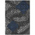 9' X 12' Black And Graphite Abstract Washable Indoor Outdoor Area Rug