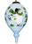 Ice Skating Shamrock Snowman Hand Painted Mouth Blown Glass Ornament