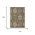 9' X 12' Chocolate And Brown Damask Washable Indoor Outdoor Area Rug