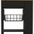Black and Natural 22" Rolling Kitchen Cart With Storage Black and Natural 22" Rolling Kitchen Cart With Storage