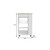 White and Brown 22" Rolling Kitchen Cart With Storage White and Brown 22" Rolling Kitchen Cart With Storage