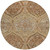 8' Copper And Pink Round Ogee Washable Indoor Outdoor Area Rug 8' Copper And Pink Round Ogee Washable Indoor Outdoor Area Rug