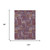 8' X 10' Eggplant And Brown Geometric Washable Indoor Outdoor Area Rug