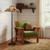 62" Beige Two Light Floor Lamp With Brown And White Glass Cone Shade 62" Beige Two Light Floor Lamp With Brown And White Glass Cone Shade