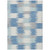 9' X 12' Denim Blue And Blue Geometric Washable Indoor Outdoor Area Rug