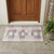 3' X 5' Pink And Linen Geometric Washable Indoor Outdoor Area Rug 3' X 5' Pink And Linen Geometric Washable Indoor Outdoor Area Rug