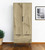 74" Oak Wood Two Door Single Drawer Combo Dresser 74" Oak Wood Two Door Single Drawer Combo Dresser