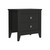 24" Black Wood Two Drawer Nightstand 24" Black Wood Two Drawer Nightstand
