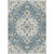 9' X 12' Ivory And Denim Blue Floral Medallion Washable Indoor Outdoor Area Rug 9' X 12' Ivory And Denim Blue Floral Medallion Washable Indoor Outdoor Area Rug
