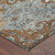 3' X 5' Orange And Gray Floral Medallion Washable Indoor Outdoor Area Rug