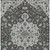 5' X 8' Silver And Charcoal Floral Medallion Washable Indoor Outdoor Area Rug 5' X 8' Silver And Charcoal Floral Medallion Washable Indoor Outdoor Area Rug