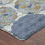 5' X 8' Denim Blue And Silver Floral Washable Indoor Outdoor Area Rug 5' X 8' Denim Blue And Silver Floral Washable Indoor Outdoor Area Rug