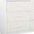 45" White Fabric Wood and Steel Six Drawer Double Dresser 45" White Fabric Wood and Steel Six Drawer Double Dresser