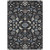 10' X 14' Black And Charcoal Floral Medallion Washable Indoor Outdoor Area Rug 10' X 14' Black And Charcoal Floral Medallion Washable Indoor Outdoor Area Rug